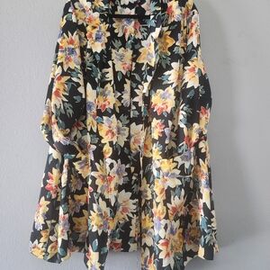 Women's AVA & VIV Multi Color Floral Blazer Size 4x
